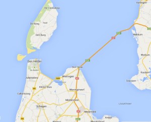 Route Harlingen nach callansoog